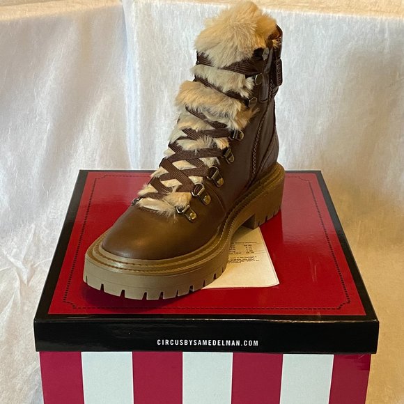 Women's Flora Cold Weather Lug Sole Hiker Booties- Brown Multi - Picture 1 of 3